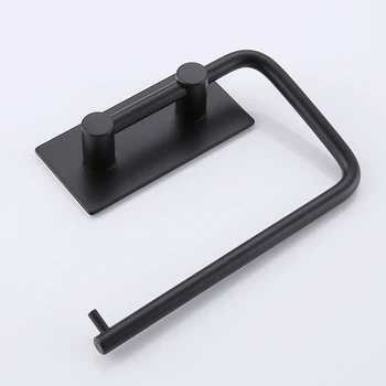 

Self Adhesive Storage No Drilling Roll Paper Towel Hanging Tissue Holder Rack Waterproof Stainless Steel Bathroom Stick On Wall