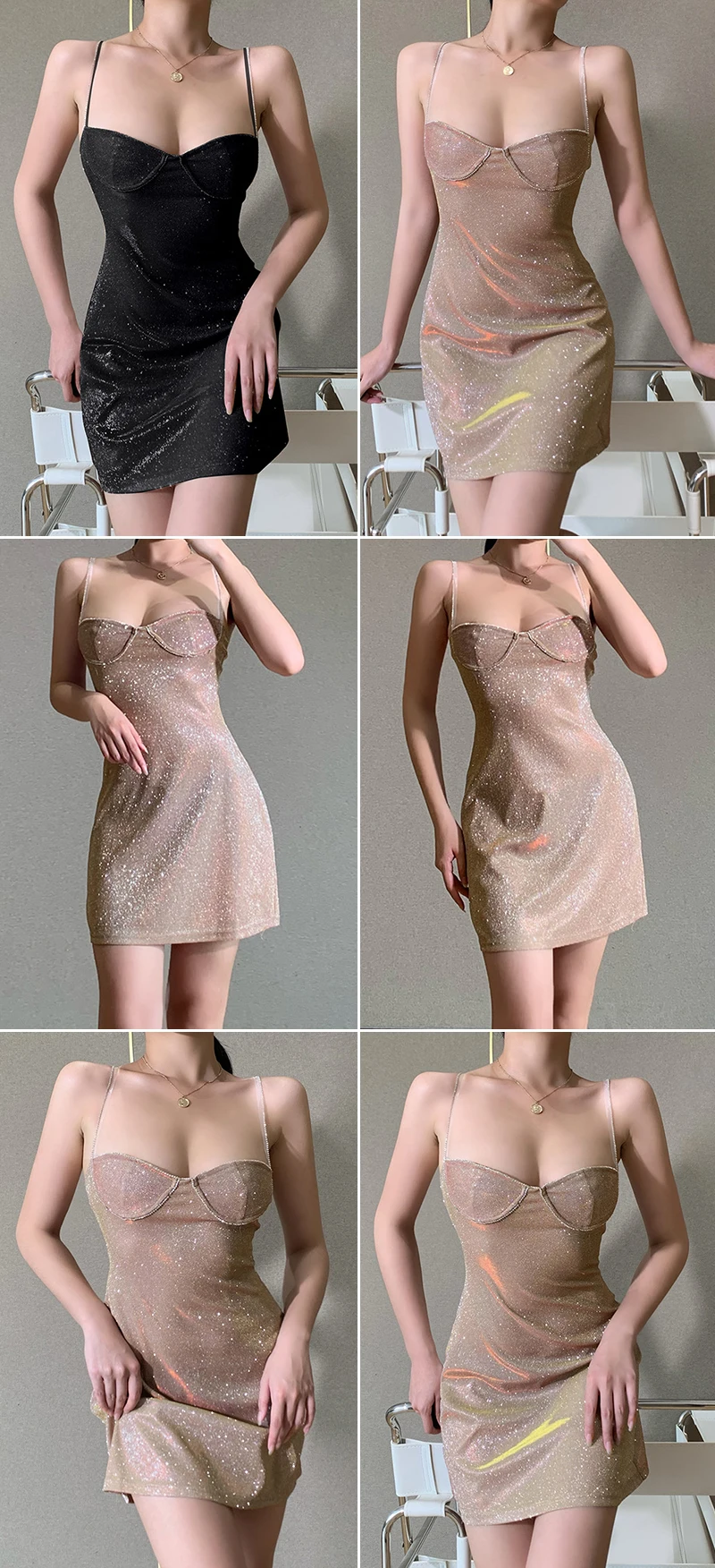 Sexy Bright Silk Diamond Women Mini Dress Low-Neck Sleeveless Backless Night Club Party Bodycon Dress New Elegant Princess Dress casual dresses