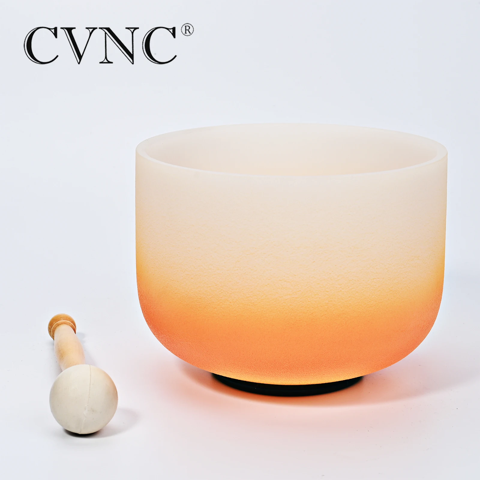 

CVNC 10 Inch Note D Navel Chakra Color Frosted Quartz Crystal Singing Bowl Yoga