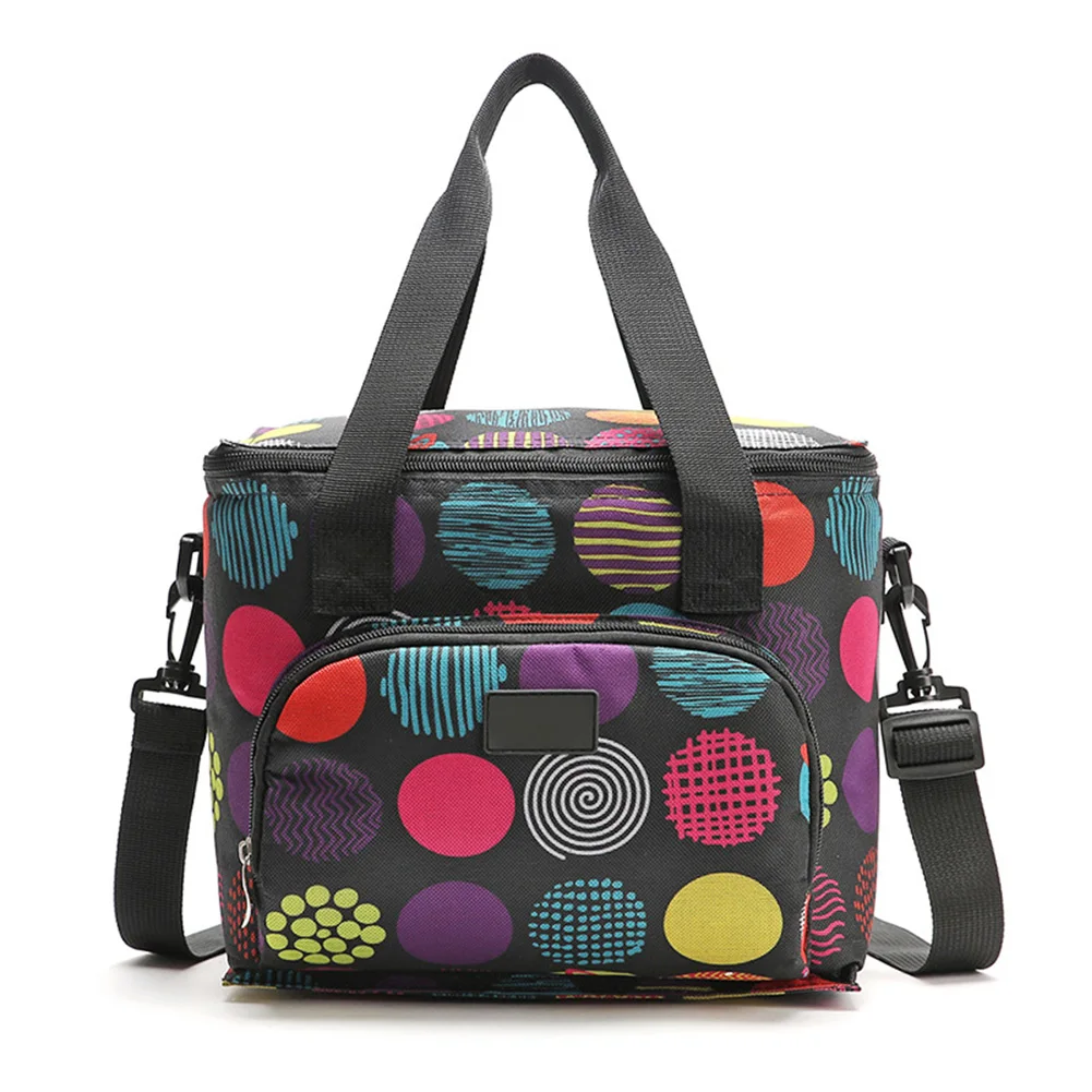 

Lunch Bag Cooler Print Lunchbox Tote Handbag Oxford Thermal Picnic Portable Insulated