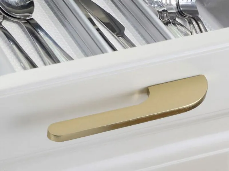 Brushed Brass  Factory Price Furniture Handle  Kitchen Cabinets special design Pulls cupboard arched handle Rome Stylish Aluminum  drawer pulls  