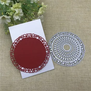 

5Pcs Round Circ background frame Metal Cutting Dies for DIY Scrapbooking Album Paper Cards Decorative Crafts Embossing Die Cuts
