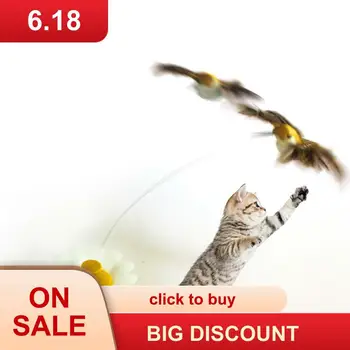 

Fun Pet Electric Rotating Bird Toy For Cat Teaser Toys Interactive Training Wire W1H8