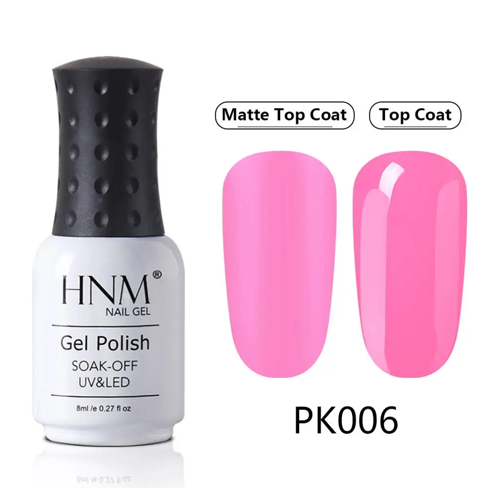 PK006 HNM розовый матовый эффект гель лак для ногтей нужно матовое верхнее покрытие Базовый Топ Полупостоянный УФ светодиодный гибридные Лаки гель лак - Цвет: PK006