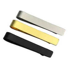 8Seasons New Fashion Stainless Steel Tie Clip Black Silver Color Metal Necktie Tie Men Party Business Simple Jewelry Accessories