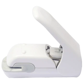 

Creative Student Stationery Tapler Press Type Embossing Needleless Mini Stapler No Punching Labor Saving for Office School White
