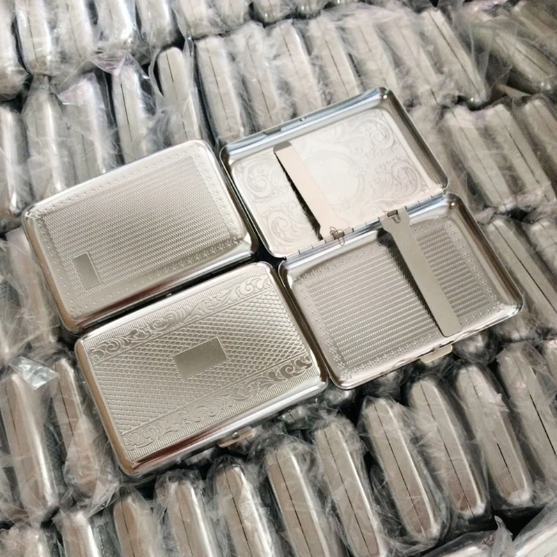 

COSY MOMENTHolds 16 Cigarettes Silver Metal Tinplate Cigarette Case Prevent Folded Cigarette Box Men Cigarette Storage YJ546