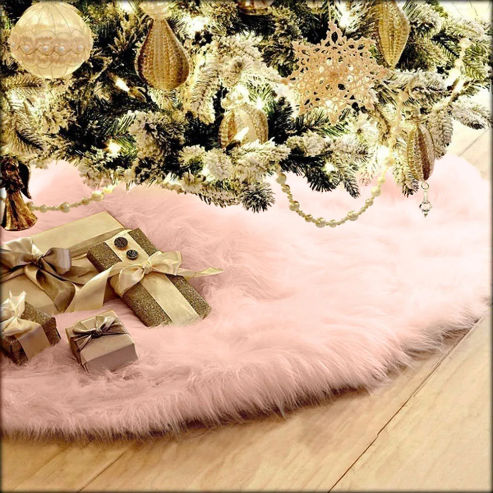 75 см Рождественская елка юбка 78 см Рождественская плюшевая длинная шероховатая Рождественская елка юбка Рождественская елка Декор Pie De Arbol Navidad
