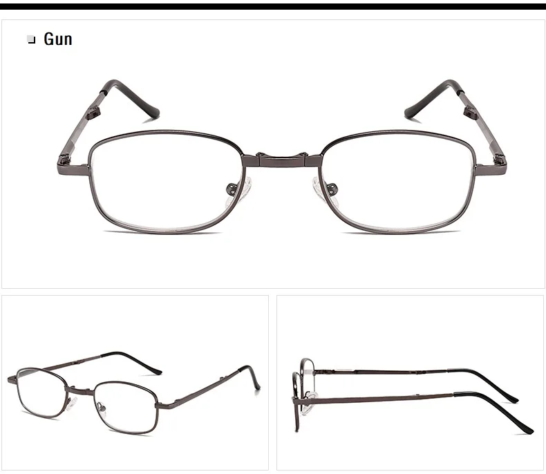 Дизайнерские очки для чтения для мужчин и женщин, маленькие складные очки с металлической оправой, мини-кошелек, очки диоптрий 1,0-4,0