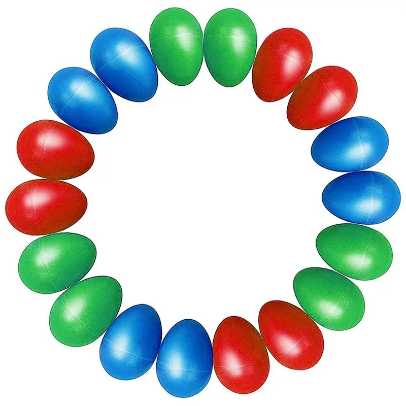 

ABZB-18pcs Egg Shakers Plastic Egg Music Shakers for Kids Maracas Eggs Percussion Toys