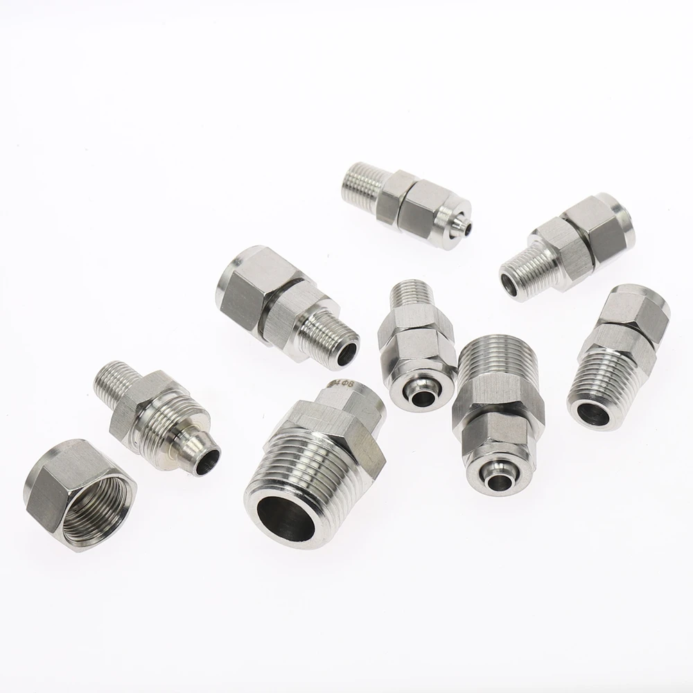 Быстрое скручивание 6 мм 8 10 12 трубка до 1/8 &quot1/4&quot 3/8 &quot1/2&quot наружная резьба