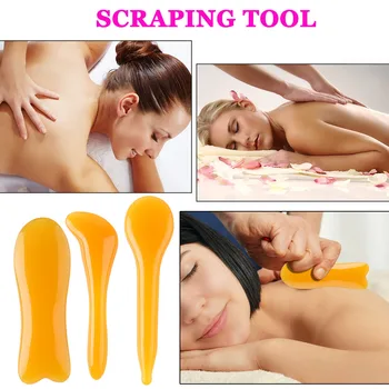 

Resin Wax Guasha Massage Scraping Tool Face Neck Therapy Scraper Massager Massage Tool Plate Acupoint Pulling Face Facial Beauty