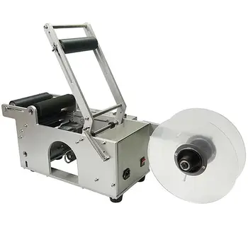 

circular Sticker label attaching machine label attacher Label Sticker Labelling Semi-automatic Round Bottle Labeling Machine