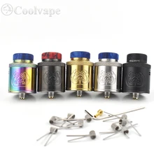 Drop Dead RDA 24mm with squonk BF PIN Atomizer 316ss Single Coil or Dual Coils Rebuildable Tank vs Dead Rabbit V2 rda rta tank