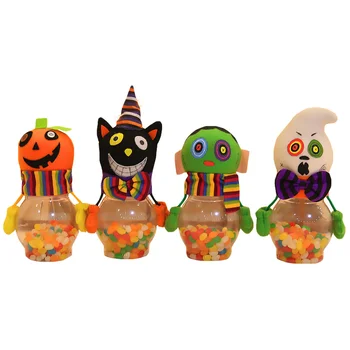 

4pcs Halloween Candy Jar Sweets Storage Container Candy Cans Party Favors Holder