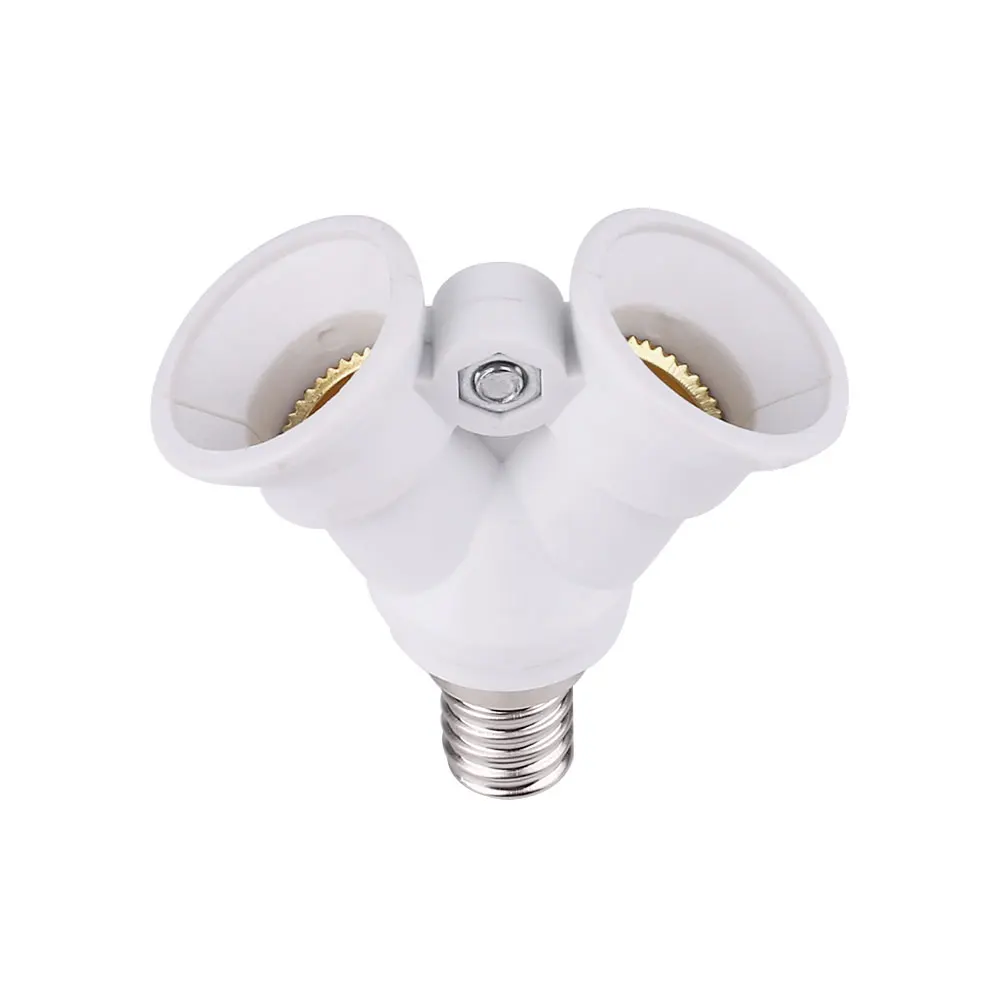 Adapter E14 To 2 E14 LED LED Lamp Holders Lamp Adapter Energy Saving Lighting Accessories Home& Living Bulb Holder AC220-230V