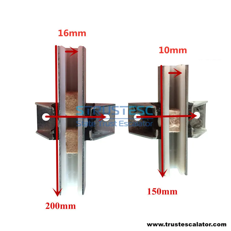 XAA237J1 Lift Guide Shoe Use for Otis Length 150/200mm Groove Width 10/16mm Use for Otis