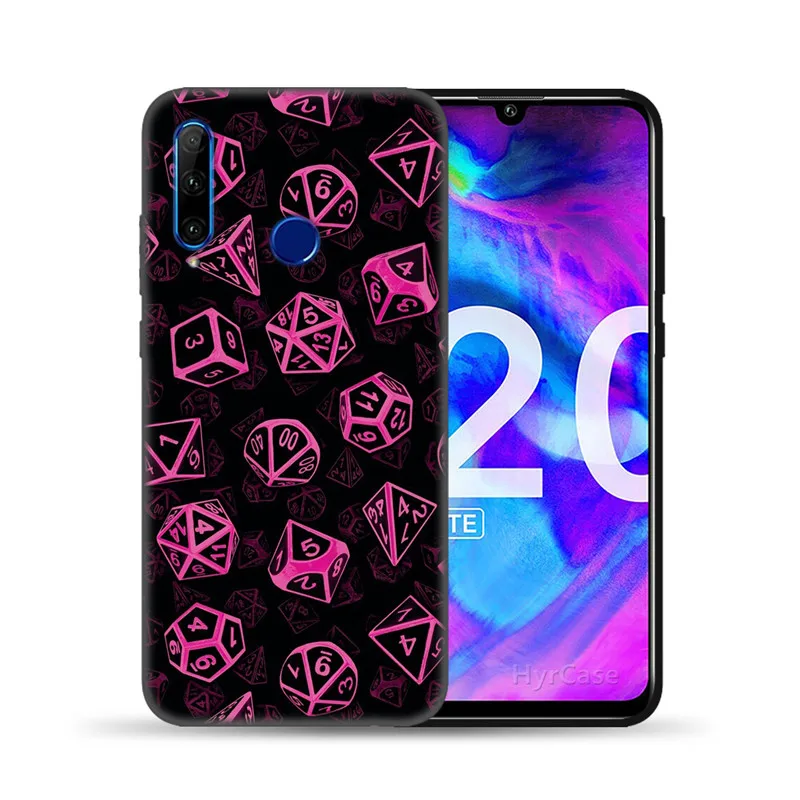 Rainbow Dice Set Phone Case For Huawei Honor 30 10i 20i 30i 9X 8X Honor20 10X Mate 10 20 Lite Pro Black Silicone Cover huawei waterproof phone case Cases For Huawei