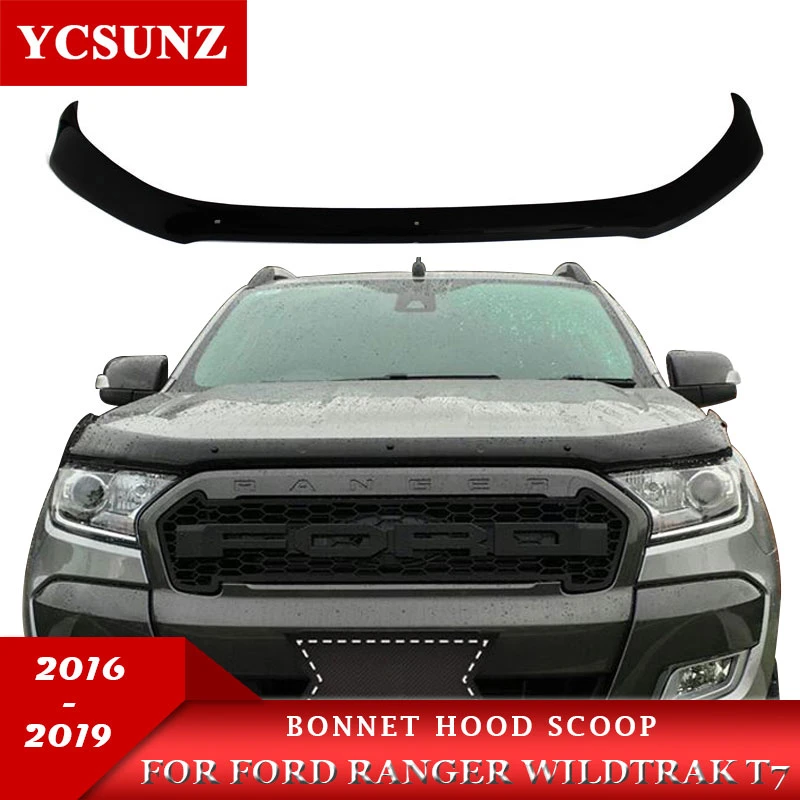 Car Accessories Bonnet Hoop Scoop For Ford Ranger T7 Wildtrak Everest Endeavour 2016 2017 2018 2019 Ycsunz Styling Mouldings Aliexpress