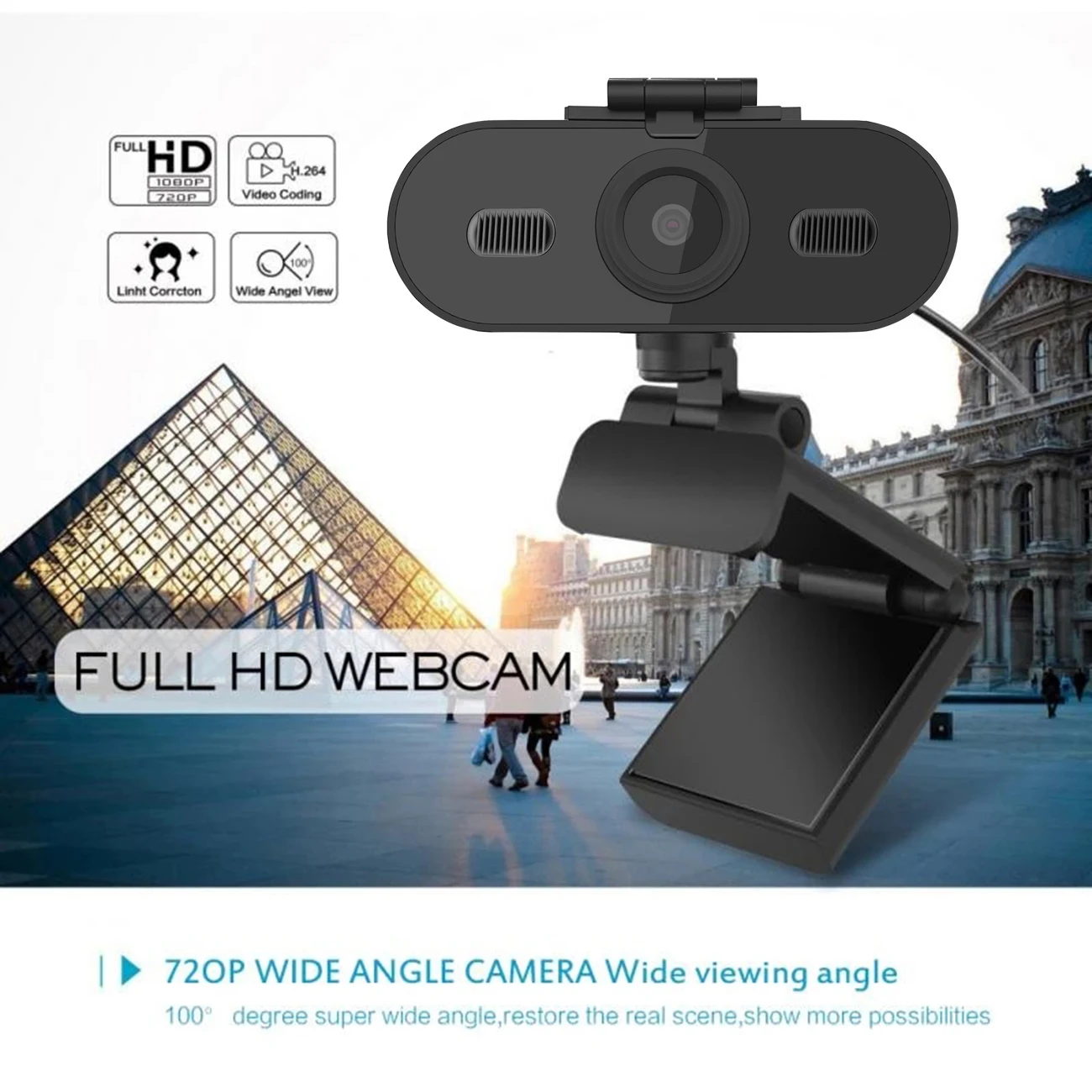 Angetube Streaing Webca avec icrophone - 1080P 60FPS USB WebCa avec