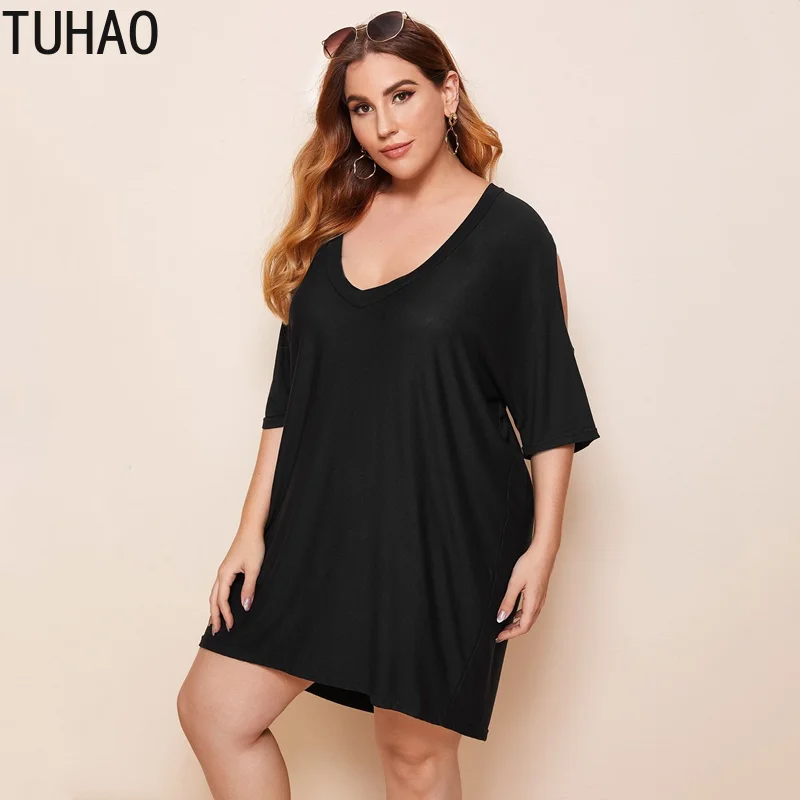 Женская ночная рубашка TUHAO размера плюс 7XL 6XL 5XL 4XL свободного покроя большого WM21 |