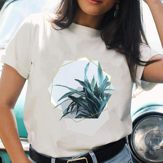 Cartoon Casual Printing T-shirts Regular Ladies T Top Shirt Print Female Graphic Fashion Tee O-neck Short Sleeve T-Shirt