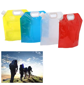 

Nice 5L Outdoor Foldable Folding Collapsible Drinking Water Bag Car Water Carrier Container Outdoor Camping Hiking Picnic BBQ