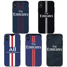 Psg estilo jérsei silicone macio moda caso do telefone capa para o iphone 5S se 6s 7 8 plus x xs xr 11 pro max tpu caso(China)