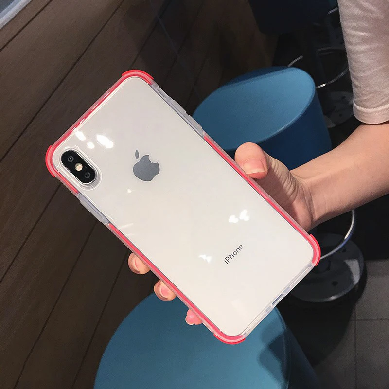 Funda de Silicona Transparente a Prueba de Golpes para iPhone 6//6s 7 8 10 protegido claro Plus