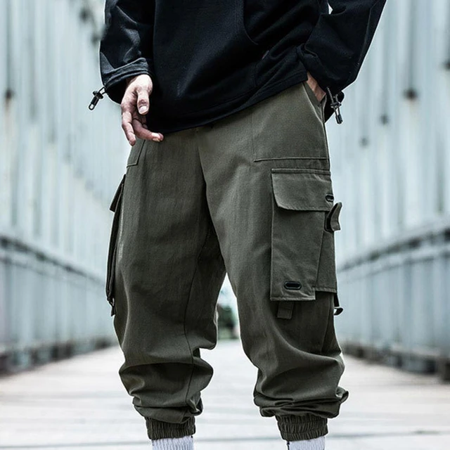 Men Cargo Pants Male Hip Hop Harem Pant Multi Pockets Ankle Banded Biker  Spring Joggers Streetwear