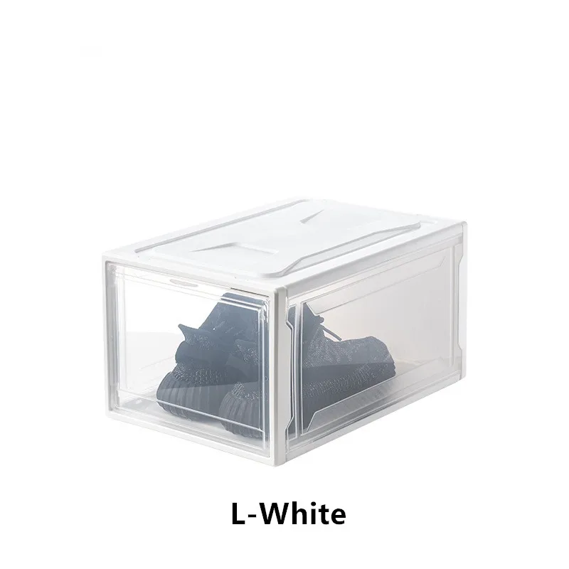 Складная магнитная пластиковая коробка для хранения обуви прозрачная открытая сторона пыленепроницаемый влагостойкий контейнер для хранения обуви Органайзер