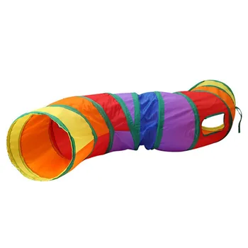 

gatos Pet Cat Foldable Rainbow Tunnel Drilling Channel Rolling Dragon S Type cat toy Pet Supplies