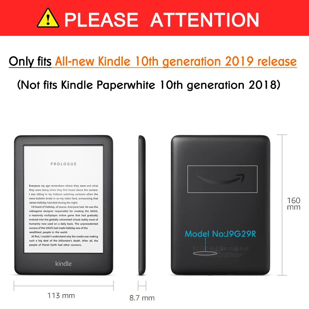 Kindle 10th Generation Ereader Case (2019 Released, Model J9g29r) With  Auto Sleep/wake Tablets  E-books Case AliExpress