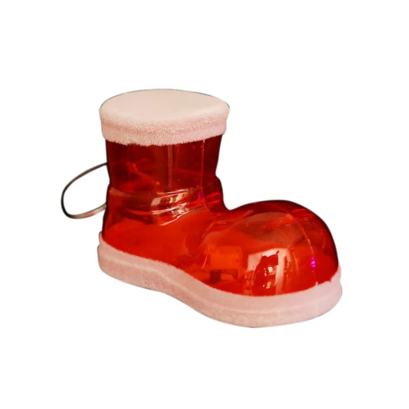 Забавная Рождественская обувь с подвеской, украшением в виде капли, праздничный декор, Рождественский чулок, шапка - Цвет: A