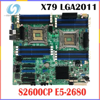 شراء 100% العمل سطح المكتب اللوحة ل S2600CP X79 LGA 2011 E5-2680 لوحة النظام اختبارها بالكامل
