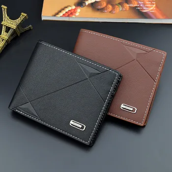 

Mens Short Wallet Money Clips for Male Clip Mini Wallet Billfold Slim Purse Cards ID Holders for Business Casual Carteira Gifts