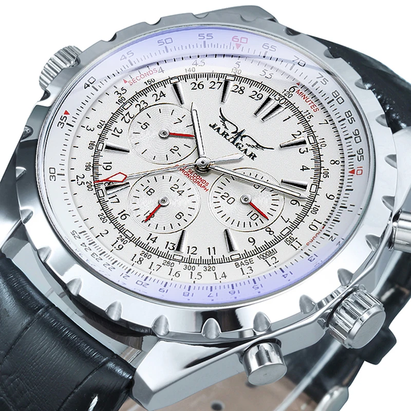 Military Watch For Men Mechanical Wristwatches Leather Strap Luminous Hands Clock relogio mechanical watch