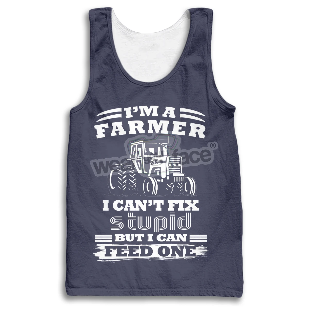 I'm A Farmer Funny Multicolor Printed Tank Top Summer Hipster Casual Streetwear Sleeveless Vacation Holiday Unisex Men Clothing