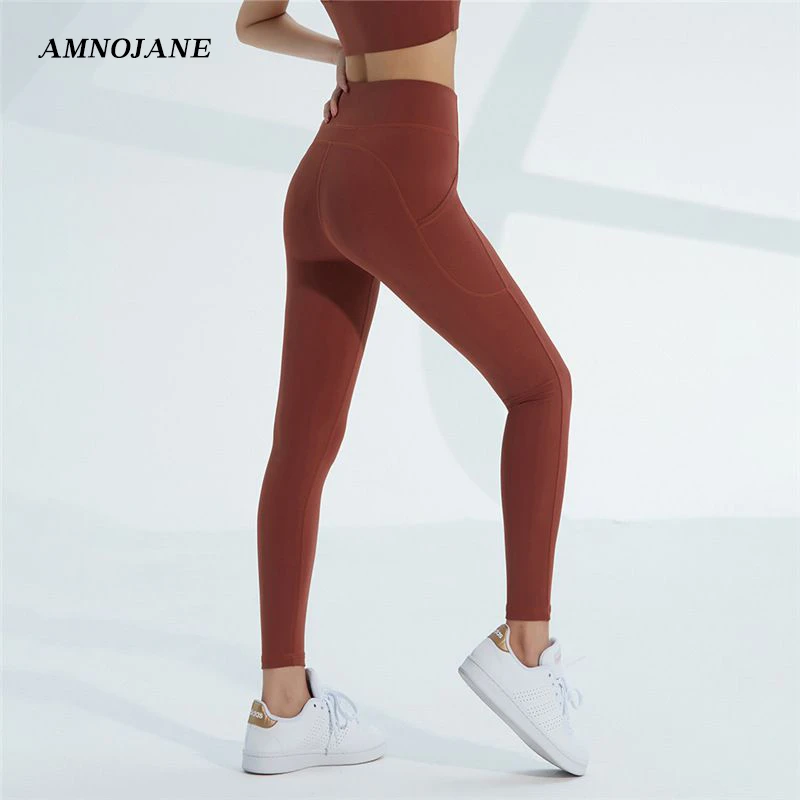 Brown leggings with pockets Clearance