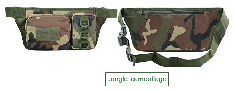 Outdoor Sports Waterproof Tactical Waist Bag Utility Riding Multi-pockets Card Phone Bags Camouflage Cycling Running Hiking Bags