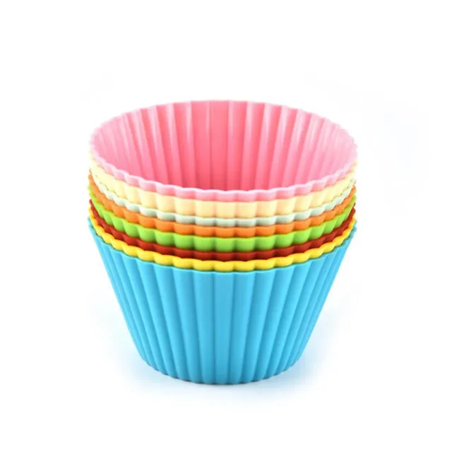 1/5/8/12/20Pcs Szilikon Torta Csésze Bélés Sütő Penész Muffin Kerek Cakecup Szerszám Bakeware Sütés Tészta Konyhai Szerszámok