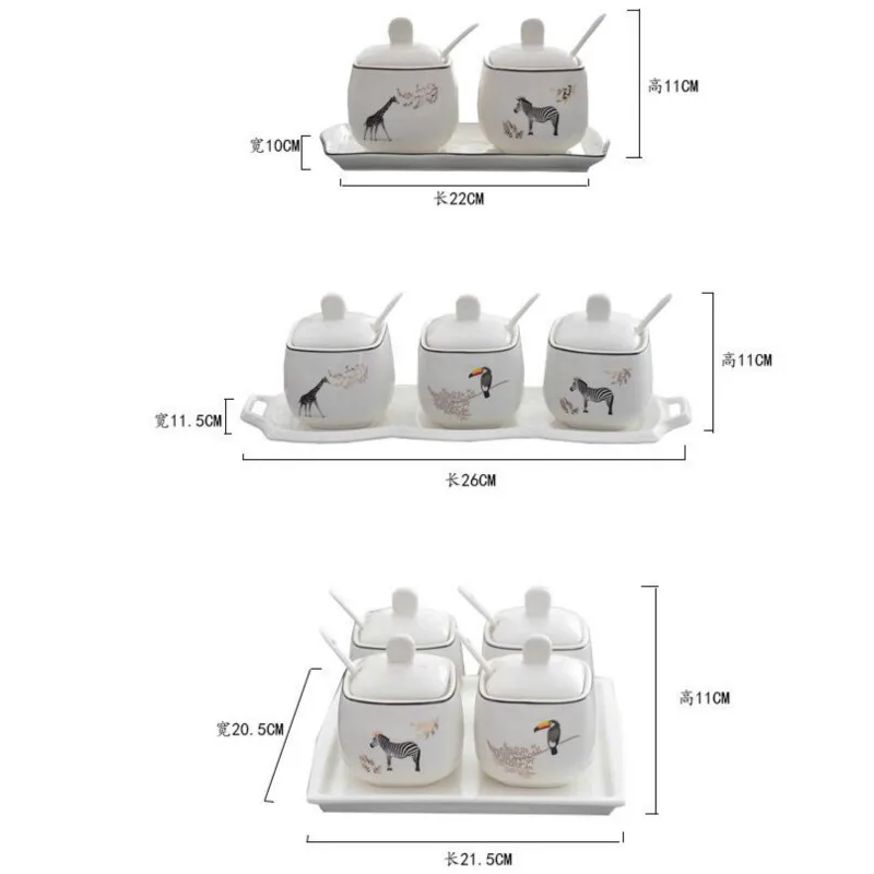 Белая керамическая приправа банка для сахара и соли перец шейкер 3 шт набор дом в скандинавском стиле кухонная приправа набор контейнеров