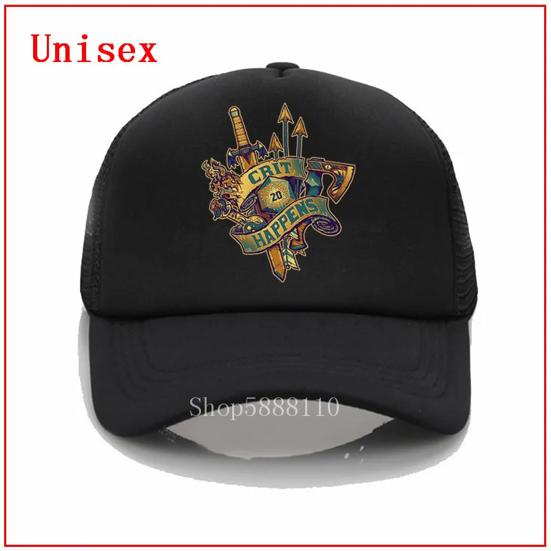Fashion cotton hat Crit Happens dnd 