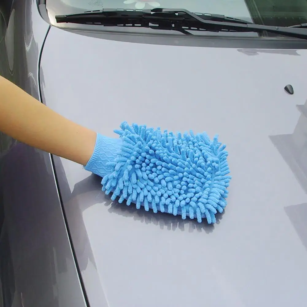 Car Wash Washing Microfiber Chenille Dust Glove Cleaning Auto Mitt Best Washer 