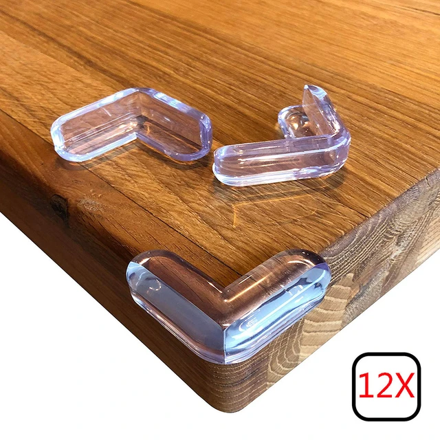 Protecteur d'angle en Silicone Transparent pour bébé, 12 pièces