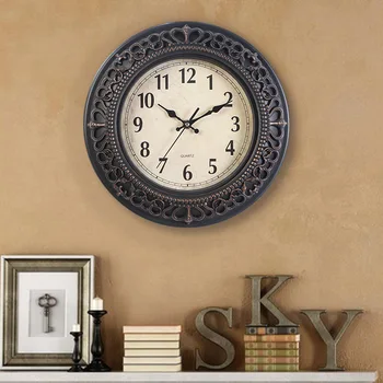 

Silent Retro Quartz Clock Decorative Wall Clock ,Bedroom Clock Retro Clock,Living Room Wall Clock,for Home/Office/School WY72406