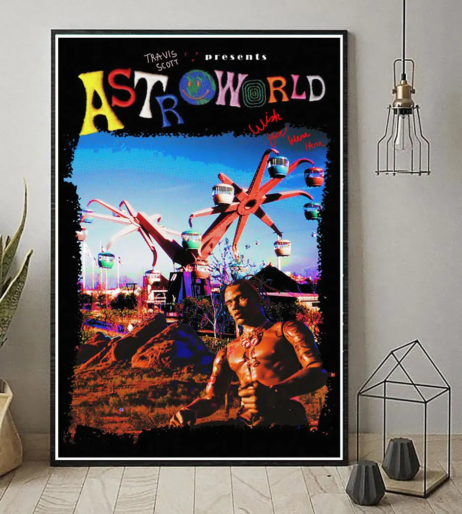 Лидер продаж Трэвис Скотт раппер музыка звезда модный постер Astroworld
