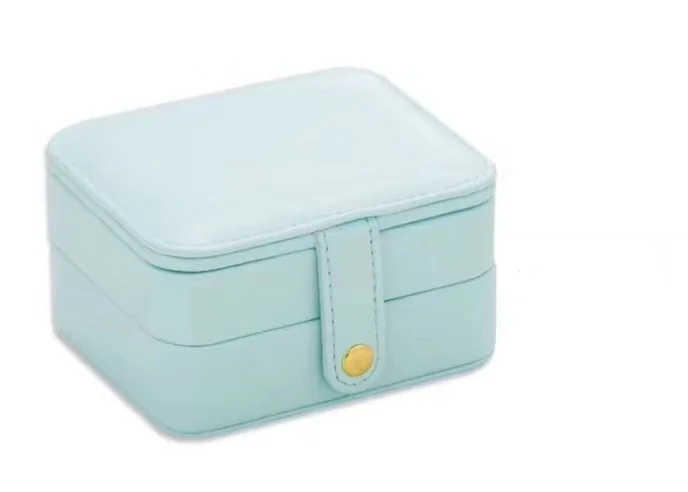 Wholesale exquisite three layers jewelry storage box for ring earrings in PU leather can be customized