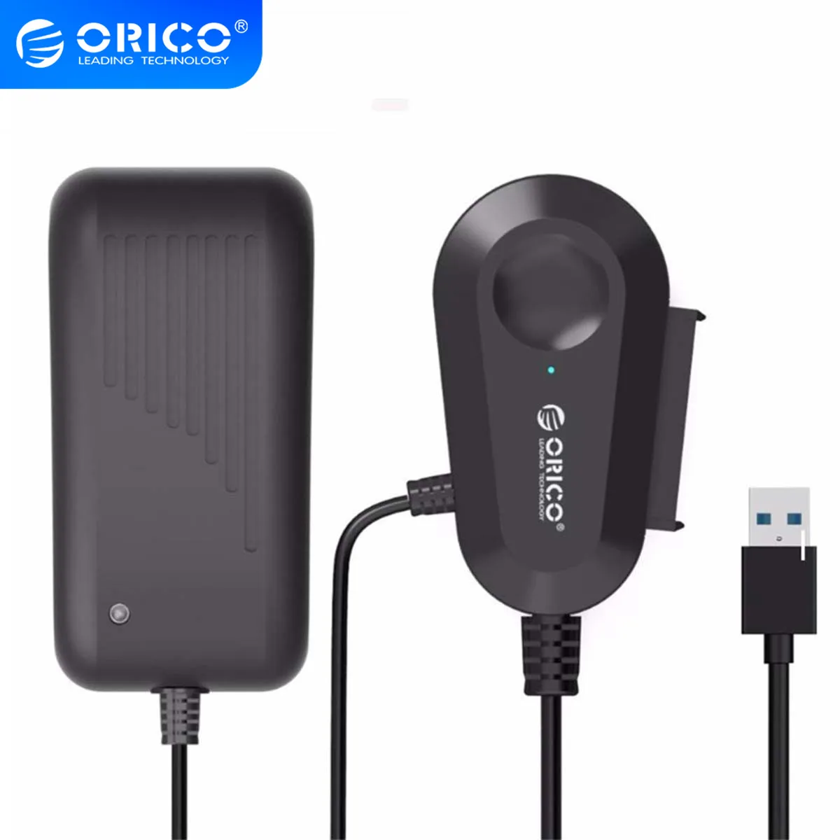 Кабель переходник ORICO с USB 3 0 на SATA для жесткого диска 2 5/3 5 дюйма HDD/SSD адаптером