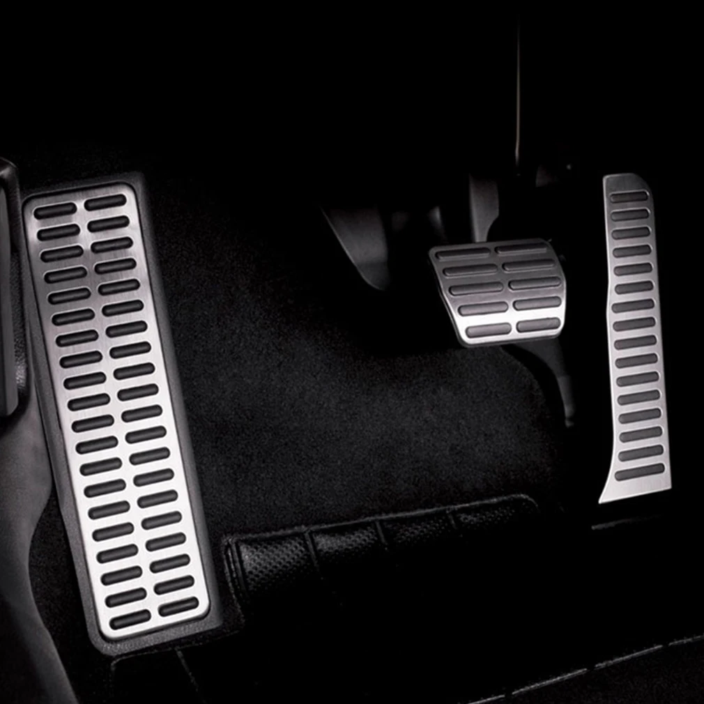 Для Volkswagen Tiguan AT педаль из нержавеющей стали крышка набор автомобильная подпорка модифицированный комплект ног не проскальзывает газовый коврик